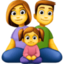 FAMILY: MAN, WOMAN, GIRL emoji in Facebook's design style - Unicode 1F468-200D-1F469-200D-1F467