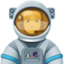 MAN ASTRONAUT emoji in Facebook's design style - Unicode 1F468-200D-1F680