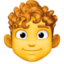 MAN: CURLY HAIR emoji in Facebook's design style - Unicode 1F468-200D-1F9B1