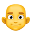 MAN: BALD emoji in Facebook's design style - Unicode 1F468-200D-1F9B2