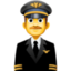 MAN PILOT emoji in Facebook's design style - Unicode 1F468-200D-2708-FE0F