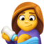 WOMAN FEEDING BABY emoji in Facebook's design style - Unicode 1F469-200D-1F37C