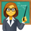 WOMAN TEACHER emoji in Facebook's design style - Unicode 1F469-200D-1F3EB