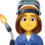 WOMAN FACTORY WORKER emoji in Facebook's design style - Unicode 1F469-200D-1F3ED