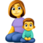 FAMILY: WOMAN, BOY emoji in Facebook's design style - Unicode 1F469-200D-1F466