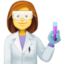 WOMAN SCIENTIST emoji in Facebook's design style - Unicode 1F469-200D-1F52C