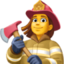 WOMAN FIREFIGHTER emoji in Facebook's design style - Unicode 1F469-200D-1F692