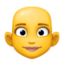 WOMAN: BALD emoji in Facebook's design style - Unicode 1F469-200D-1F9B2