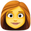 WOMAN emoji in Facebook's design style - Unicode 1F469