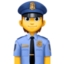 POLICE OFFICER emoji in Facebook's design style - Unicode 1F46E