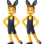 MEN WITH BUNNY EARS emoji in Facebook's design style - Unicode 1F46F-200D-2642-FE0F