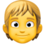 PERSON WITH BLOND HAIR emoji in Facebook's design style - Unicode 1F471