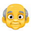 OLDER MAN emoji in Facebook's design style - Unicode 1F474