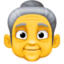 OLDER WOMAN emoji in Facebook's design style - Unicode 1F475