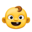 BABY emoji in Facebook's design style - Unicode 1F476