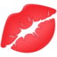 KISS MARK emoji in Facebook's design style - Unicode 1F48B