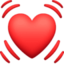 BEATING HEART emoji in Facebook's design style - Unicode 1F493