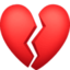 BROKEN HEART emoji in Facebook's design style - Unicode 1F494