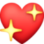 SPARKLING HEART emoji in Facebook's design style - Unicode 1F496