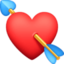 HEART WITH ARROW emoji in Facebook's design style - Unicode 1F498