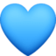 BLUE HEART emoji in Facebook's design style - Unicode 1F499