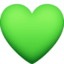 GREEN HEART emoji in Facebook's design style - Unicode 1F49A