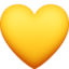 YELLOW HEART emoji in Facebook's design style - Unicode 1F49B