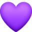 PURPLE HEART emoji in Facebook's design style - Unicode 1F49C