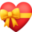 HEART WITH RIBBON emoji in Facebook's design style - Unicode 1F49D