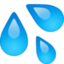 SPLASHING SWEAT SYMBOL emoji in Facebook's design style - Unicode 1F4A6