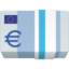 BANKNOTE WITH EURO SIGN emoji in Facebook's design style - Unicode 1F4B6