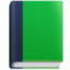 GREEN BOOK emoji in Facebook's design style - Unicode 1F4D7