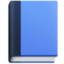 BLUE BOOK emoji in Facebook's design style - Unicode 1F4D8