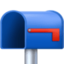 OPEN MAILBOX WITH LOWERED FLAG emoji in Facebook's design style - Unicode 1F4ED