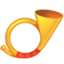 POSTAL HORN emoji in Facebook's design style - Unicode 1F4EF