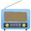 RADIO emoji in Facebook's design style - Unicode 1F4FB