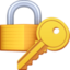 CLOSED LOCK WITH KEY emoji in Facebook's design style - Unicode 1F510