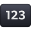 INPUT SYMBOL FOR NUMBERS emoji in Facebook's design style - Unicode 1F522