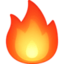 FIRE emoji in Facebook's design style - Unicode 1F525