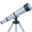 TELESCOPE emoji in Facebook's design style - Unicode 1F52D