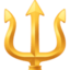 TRIDENT EMBLEM emoji in Facebook's design style - Unicode 1F531