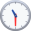 CLOCK FACE ELEVEN-THIRTY emoji in Facebook's design style - Unicode 1F566