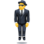 PERSON IN SUIT LEVITATING emoji in Facebook's design style - Unicode 1F574-FE0F