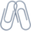 LINKED PAPERCLIPS emoji in Facebook's design style - Unicode 1F587-FE0F