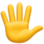 HAND WITH FINGERS SPLAYED emoji in Facebook's design style - Unicode 1F590-FE0F