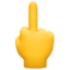 REVERSED HAND WITH MIDDLE FINGER EXTENDED emoji in Facebook's design style - Unicode 1F595