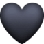 BLACK HEART emoji in Facebook's design style - Unicode 1F5A4