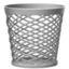 WASTEBASKET emoji in Facebook's design style - Unicode 1F5D1-FE0F