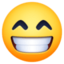 GRINNING FACE WITH SMILING EYES emoji in Facebook's design style - Unicode 1F601