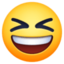 SMILING FACE WITH OPEN MOUTH AND TIGHTLY-CLOSED EYES emoji in Facebook's design style - Unicode 1F606